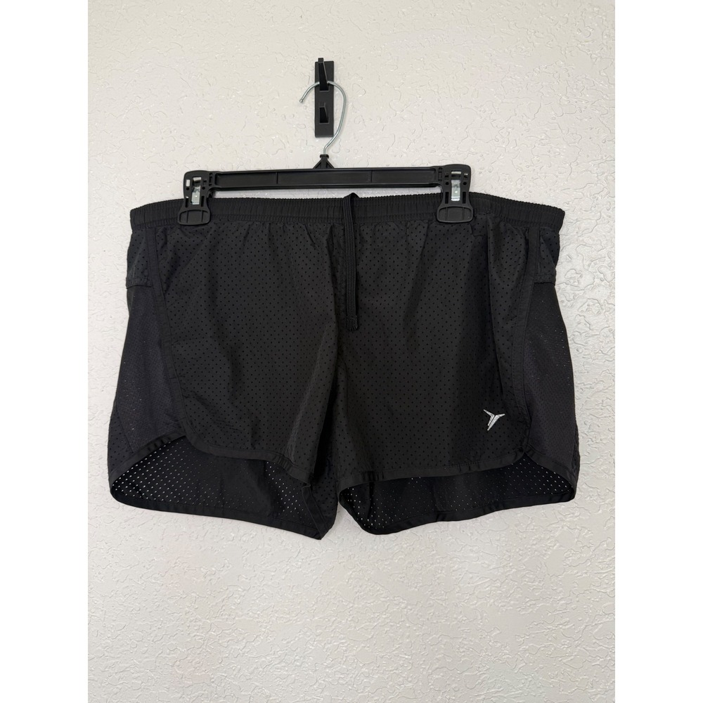 Old Navy Active Womens Black Mesh Running Shorts Semi-Fitted Size Medium